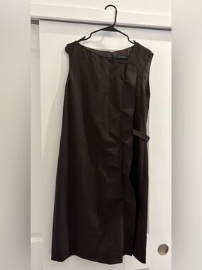 Piazza Sempione Dark Brown A-Line Dress-Skirt